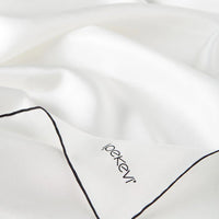 Ipekevi 01116 Pearl White Plain Silk Twill Scarf