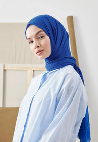 Fresh Scarf Bamboo Shawl Sax Blue