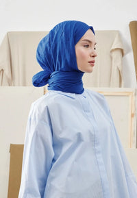 Fresh Scarf Bamboo Shawl Sax Blue