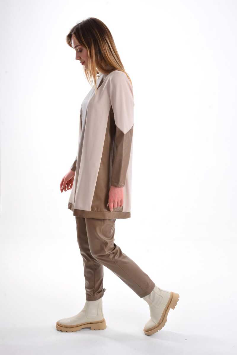 S&D 1222 Leather Dtld Set Mink