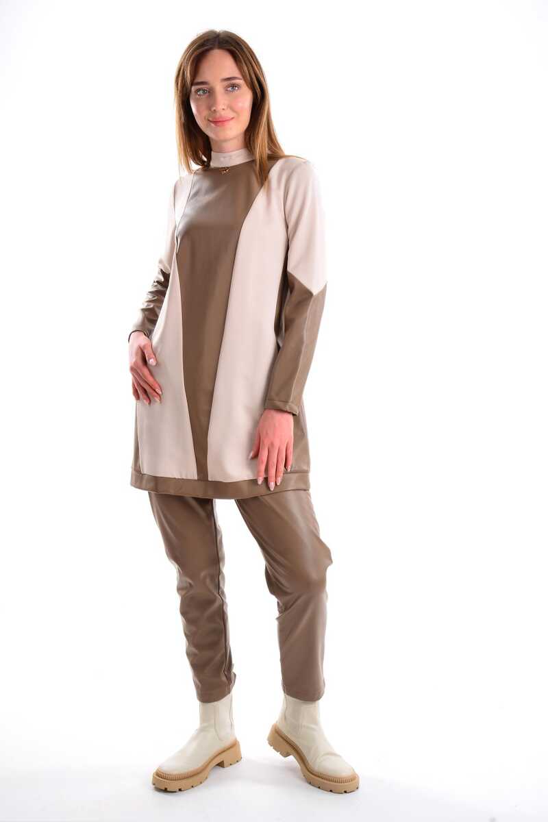S&D 1222 Leather Dtld Set Mink