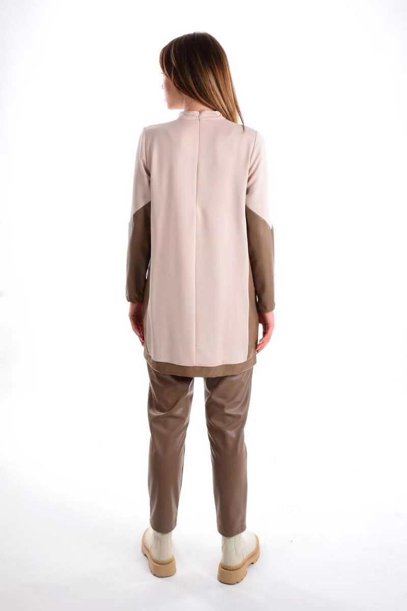 S&D 1222 Leather Dtld Set Mink