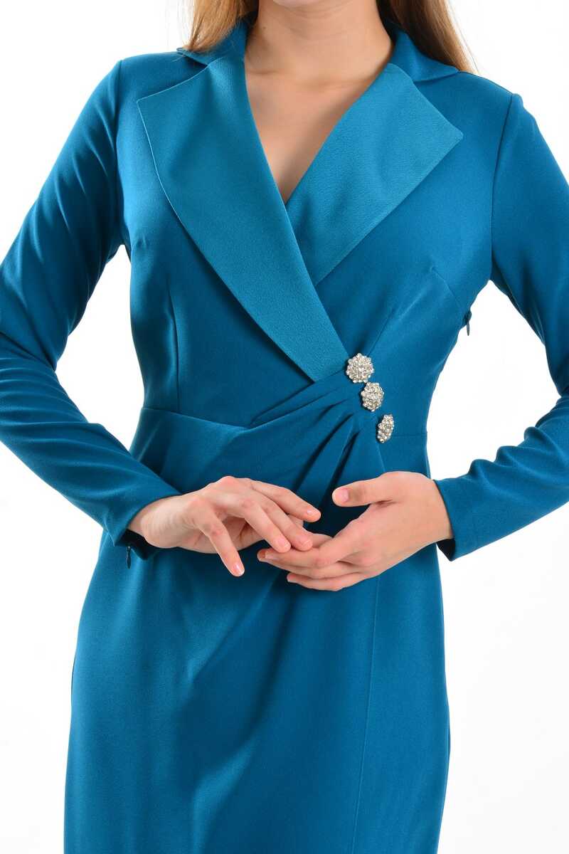 S&D 32329 Zelins Dress Petrol Blue