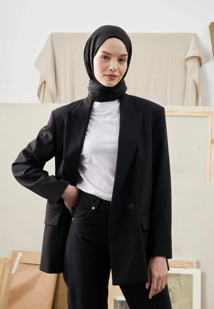 Fresh Scarf Bamboo Shawl Black