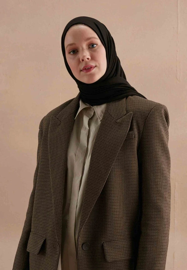 Fresh Scarf Jersey Shawl Black