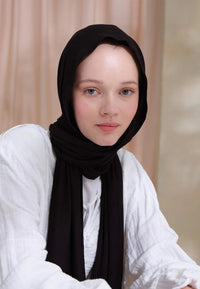 Fresh Scarf Jersey Shawl Black