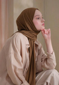 Fresh Scarf Jersey Shawl Milk Coffee
