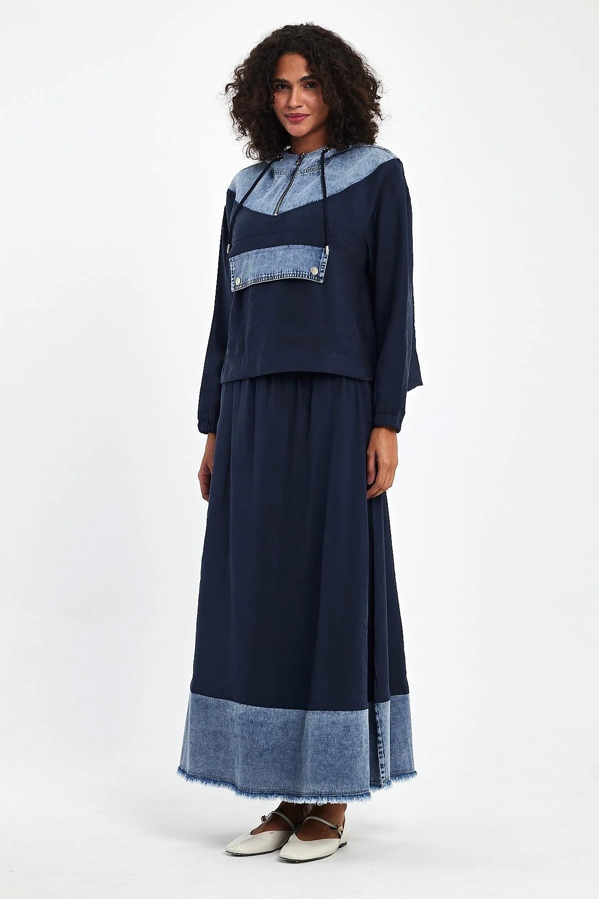 HLY Tamara Skirt Set Navy Blue