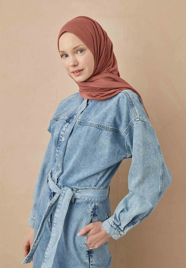 Fresh Scarf Jersey Shawl Cinnamon Bark