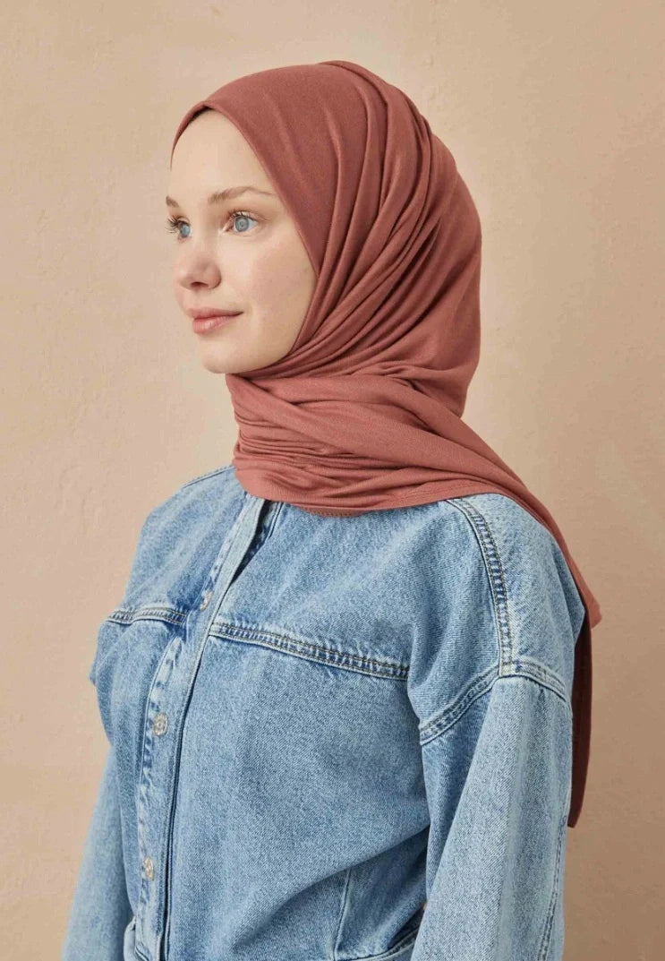 Fresh Scarf Jersey Shawl Cinnamon Bark