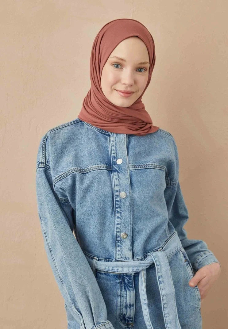 Fresh Scarf Jersey Shawl Cinnamon Bark
