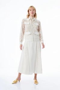 ZMS Lace Jacket Set Ecru