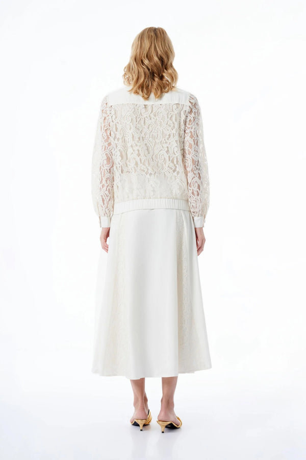 ZMS Lace Jacket Set Ecru
